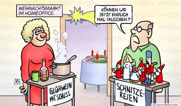 Weihnachtsmarkt-Homeoffice